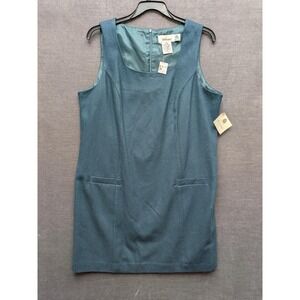 Worthington Green 100% Wool Jumper Dress Career Office City Woman's Plus 18W Vtg